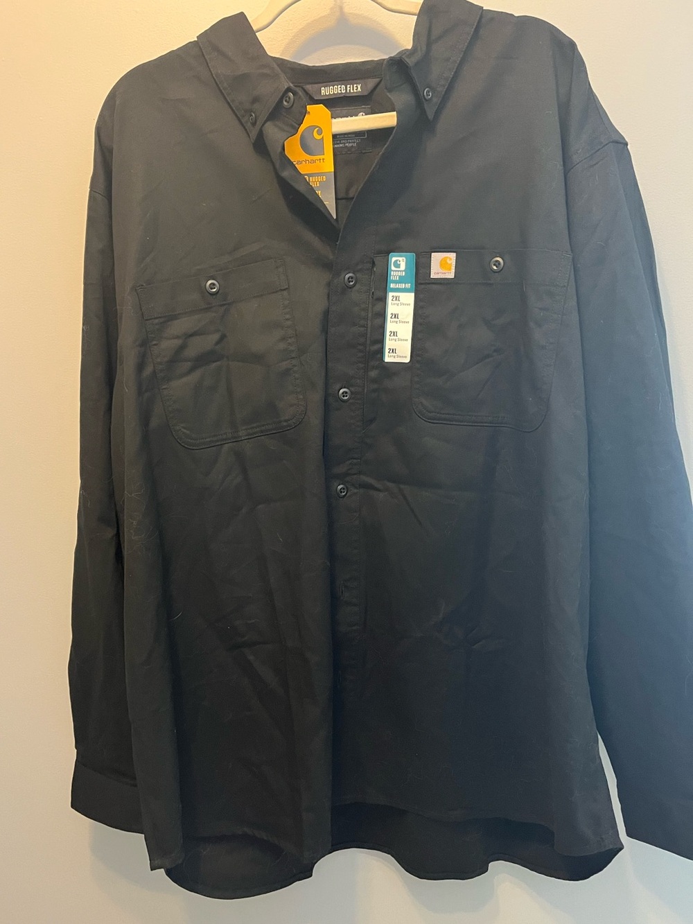 Carhartt Black Lightweight Rugged Flex Shirt XXL NWT